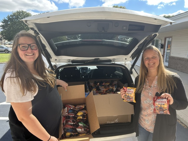 Delivering 300 Snacks, Thank you Farmer!